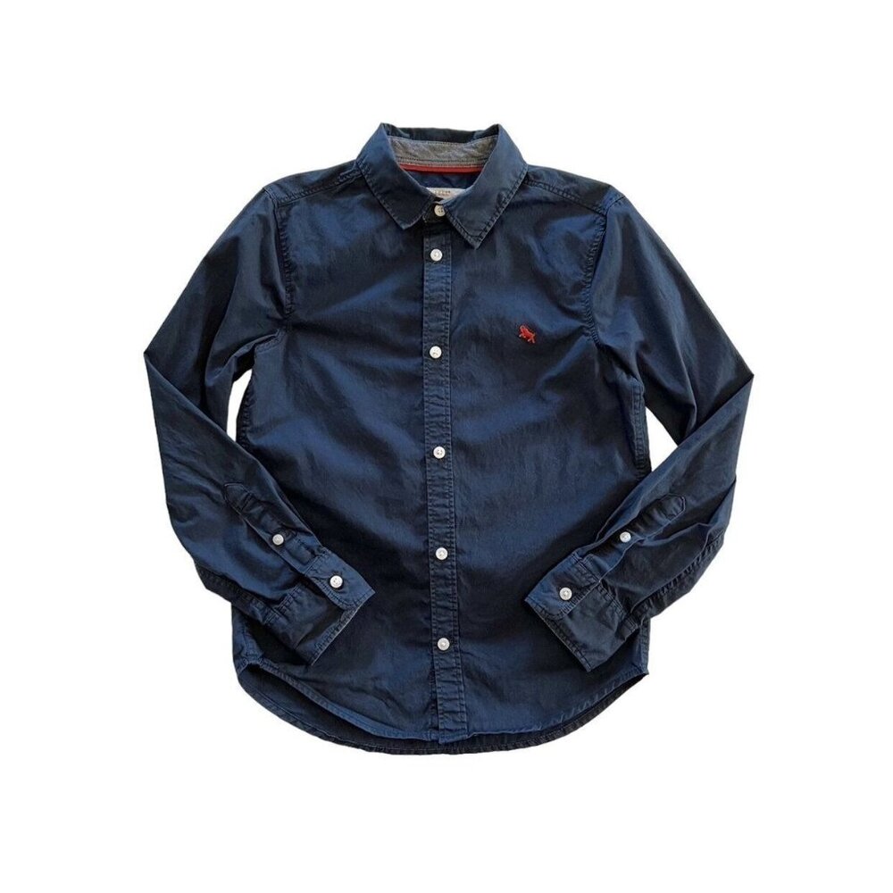H&M Button Down Shirt In Navy - Picture 7 of 7